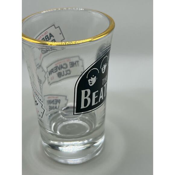 Beatles Collectable Gold Rimmed Shot Glass - Picture 5 of 5